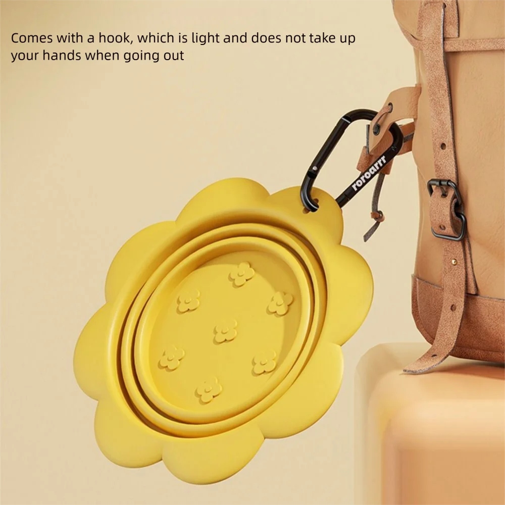 Portable Flower Pet Travel Feeder