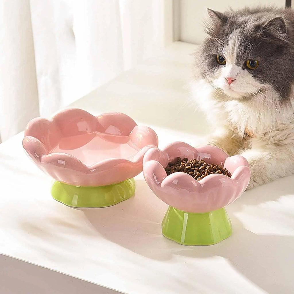 Elevated Tulip Cat Feeder