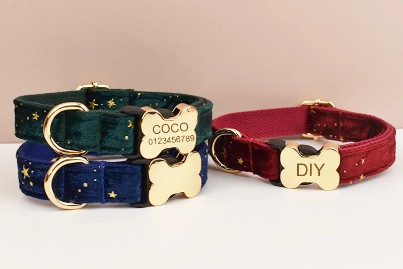 Customizable Cat Collar - Celestial Maroon